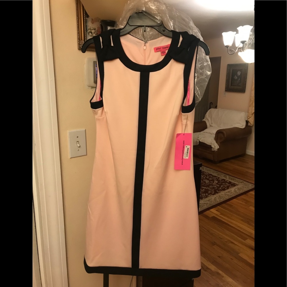 Betsey Johnson sleeveless lined  blush/black,NWT - Picture 9 of 16